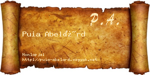 Puia Abelárd névjegykártya